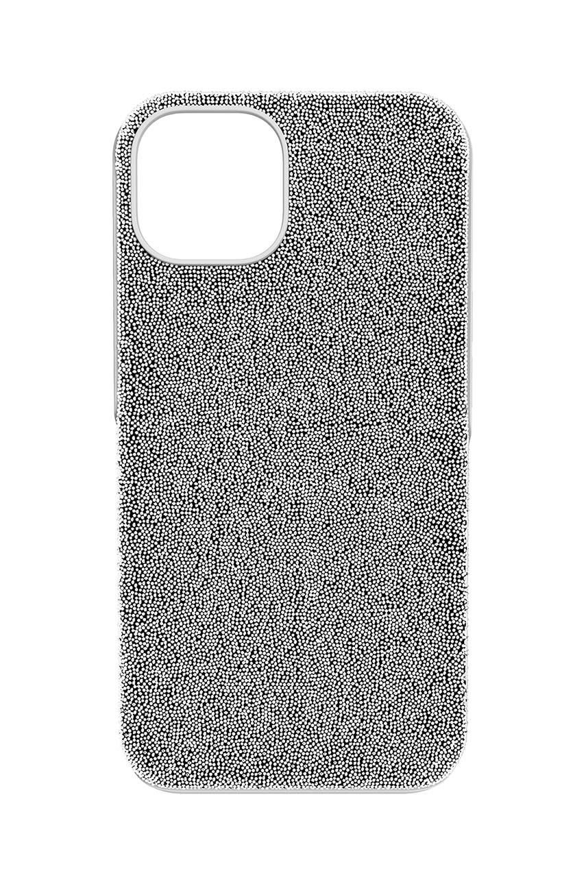 Obal na telefon Swarovski iPhone 14 stříbrná barva - stříbrná -  Umělá hmota