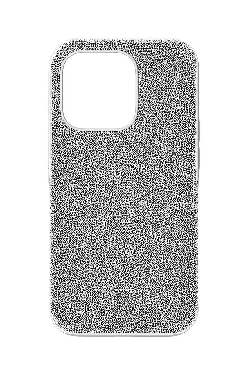 Swarovski Husa pentru telefon iPhone 14 Pro culoarea argintiu
