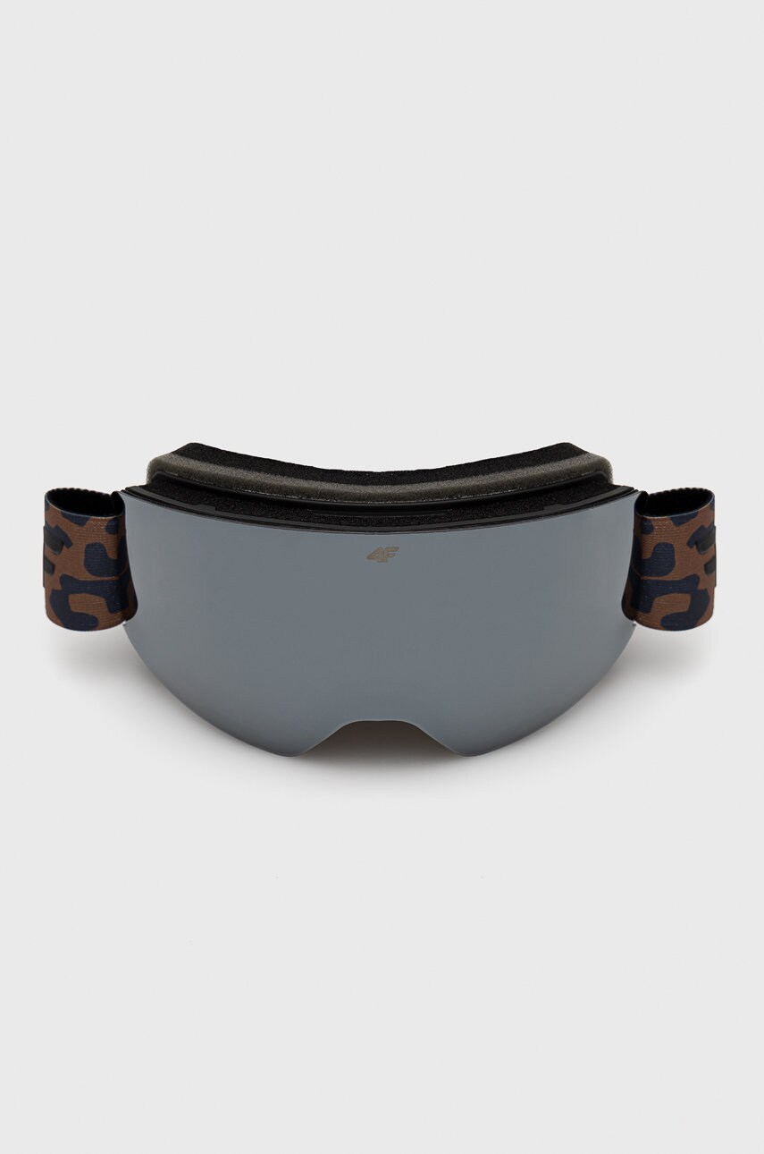 4f ochelari de snowboard culoarea maro