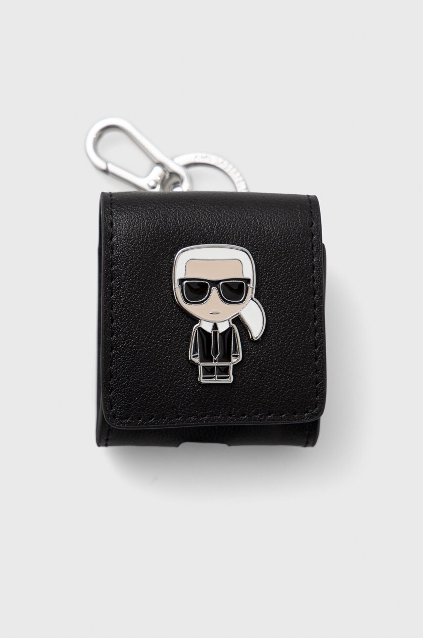 

Шкіряний чохол для airpods Karl Lagerfeld колір чорний
