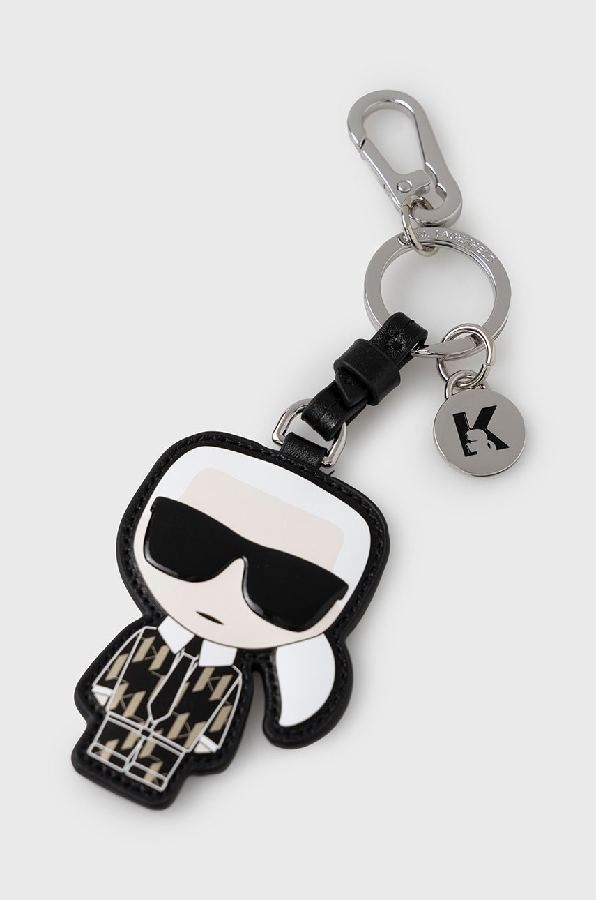 

Karl Lagerfeld Кожен ключодържател, Черен