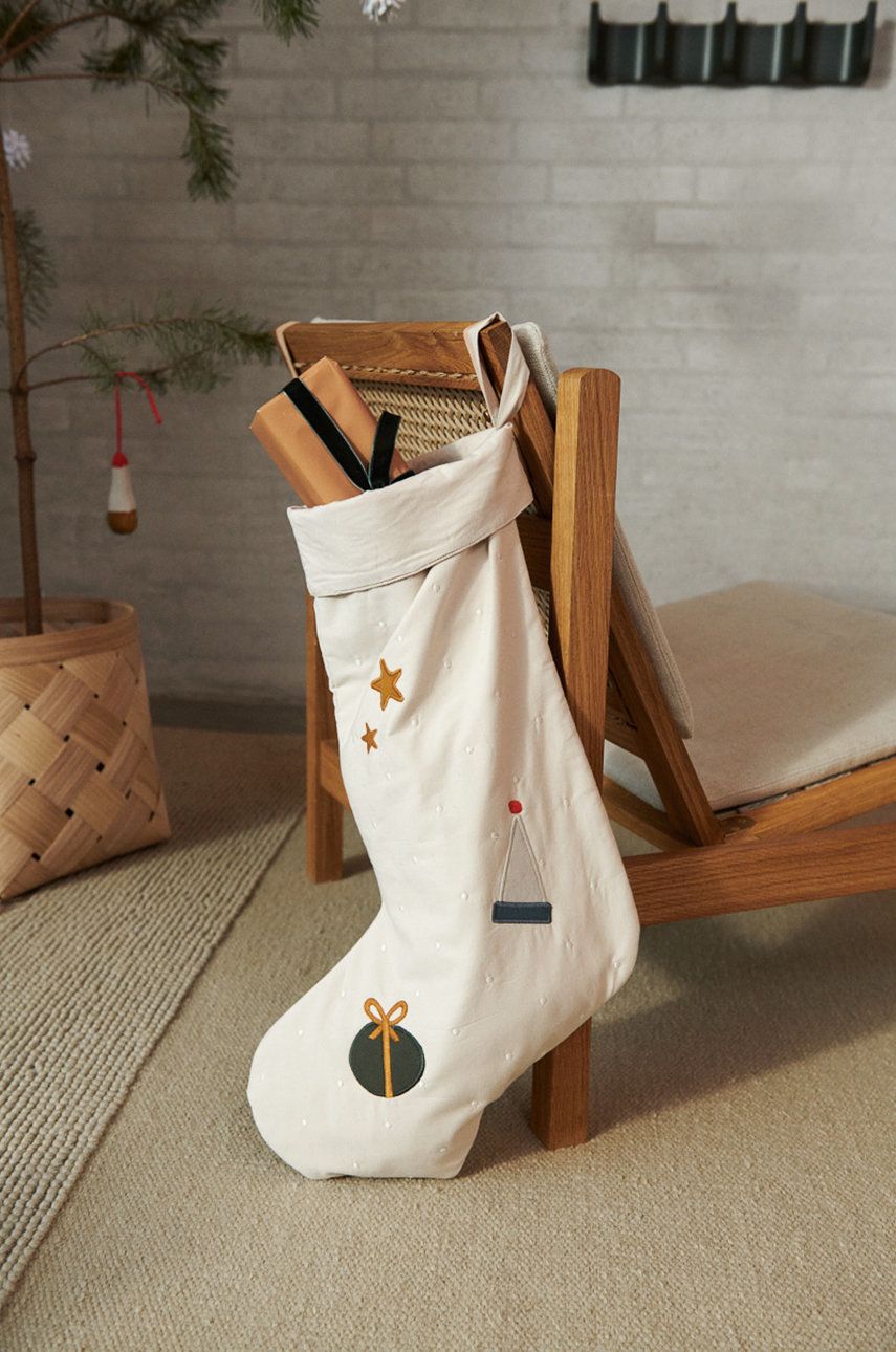 Vánoční ponožka Liewood Basil - béžová - Hlavní materiál: 100 % Bavlna Výplň: 100 % Polyester