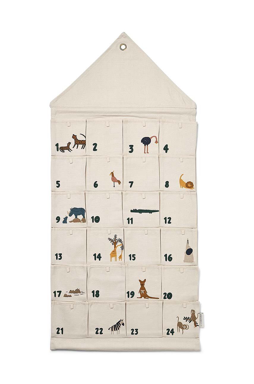 Adventní kalendář pro děti Liewood Babbo - béžová - 100 % Organická bavlna