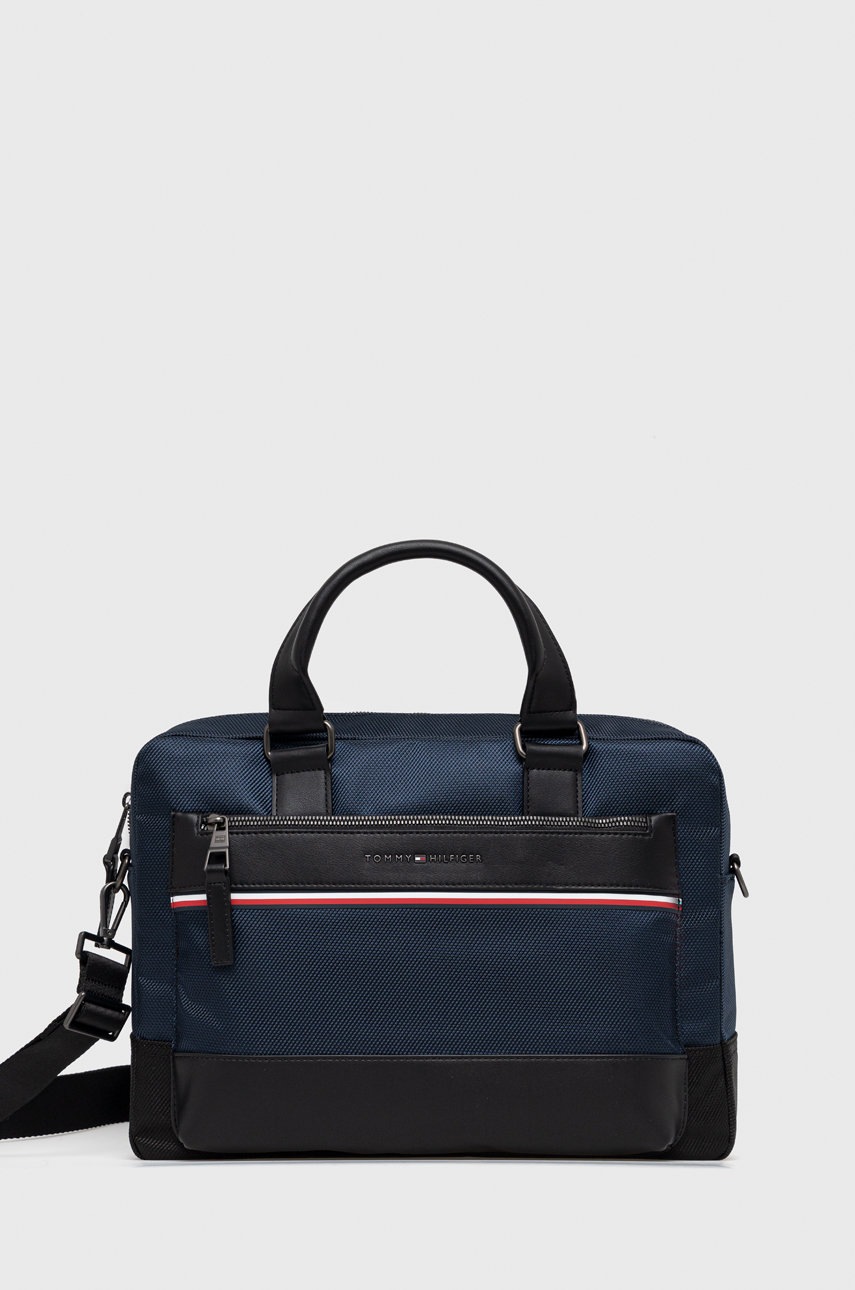 

Чанта за лаптоп Tommy Hilfiger в тъмносиньо, Тъмносин