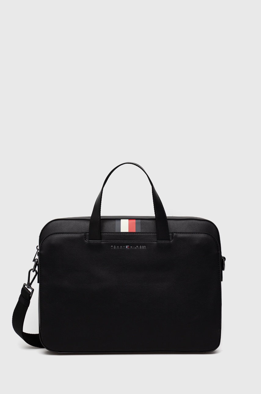 

Чанта за лаптоп Tommy Hilfiger в черно, Черен