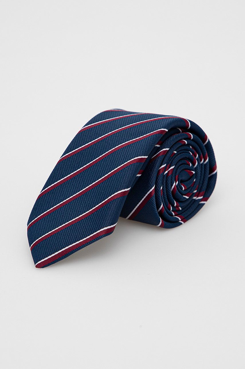 BOSS cravata culoarea albastru marin answear.ro