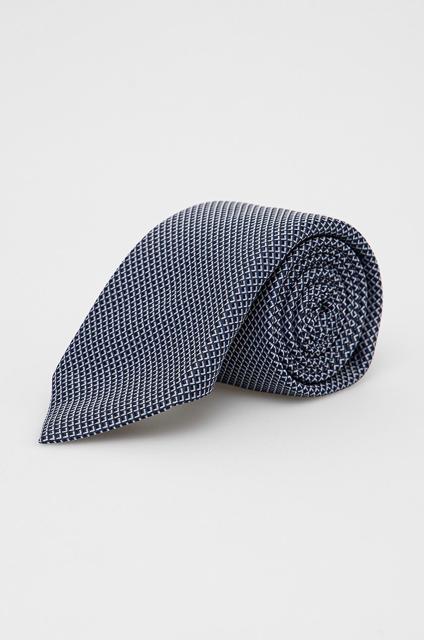 BOSS cravată din amestec de mătase culoarea gri answear.ro