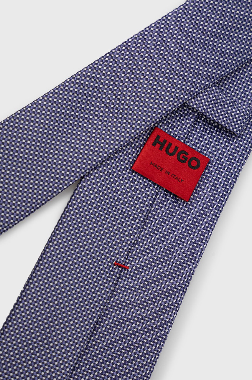 

Шовковий галстук HUGO колір фіолетовий