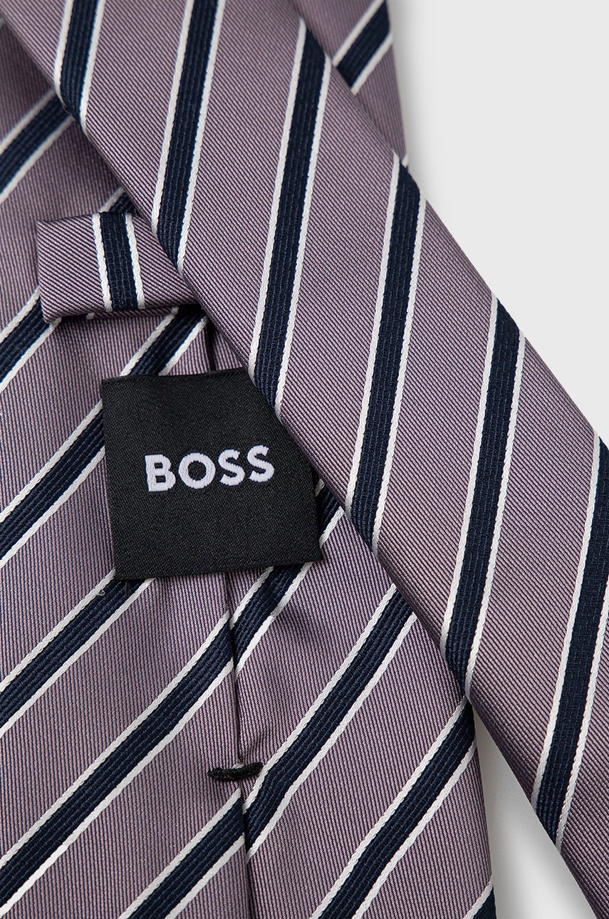 

Шовковий галстук BOSS колір фіолетовий