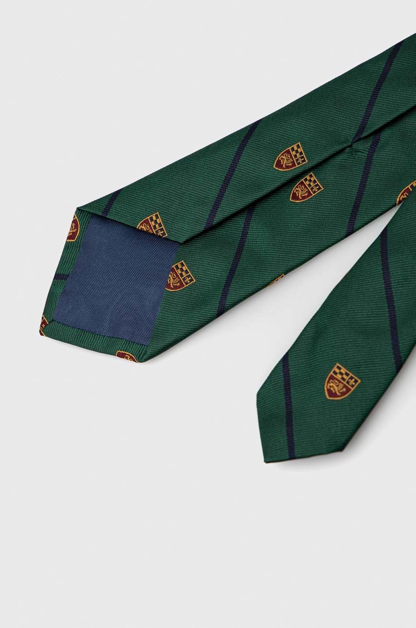 

Шовковий галстук Polo Ralph Lauren колір зелений