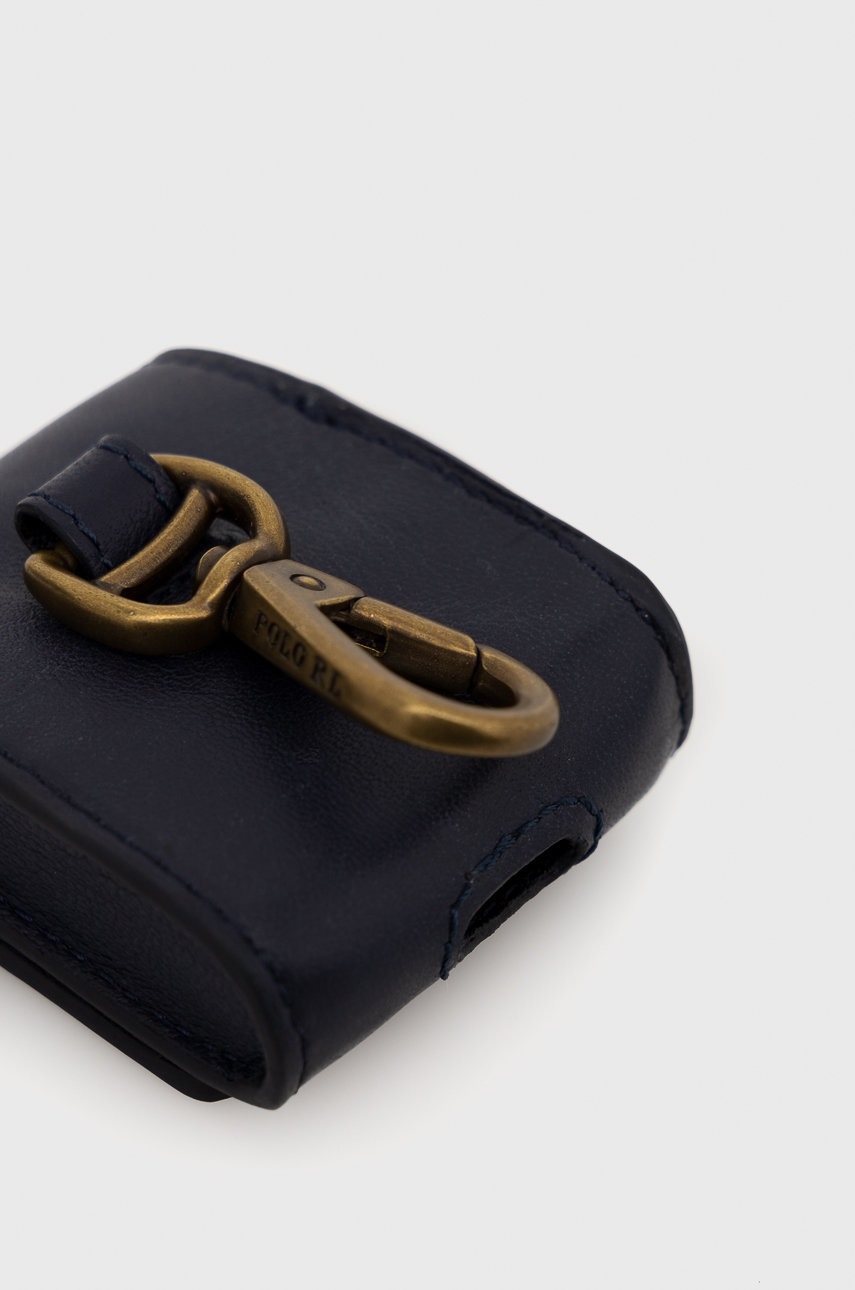 

Шкіряний чохол для airpods Polo Ralph Lauren колір синій