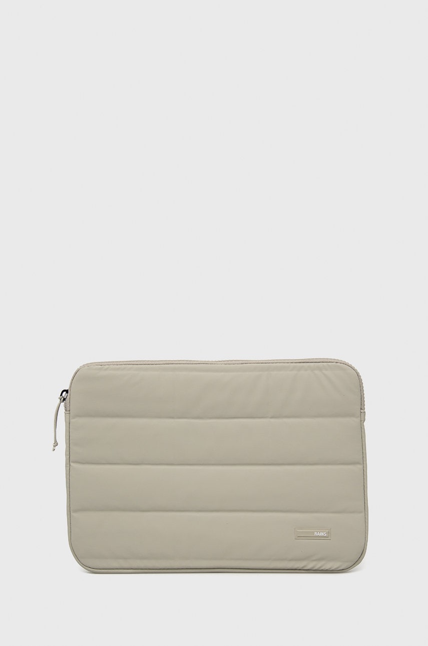 Rains husa laptop 16850 laptop cover quilted 13” culoarea gri