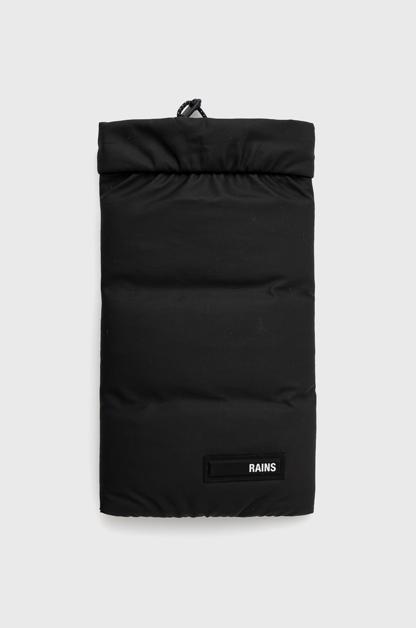 Rains carcasa de telefon 18790 phone cover quilted culoarea negru