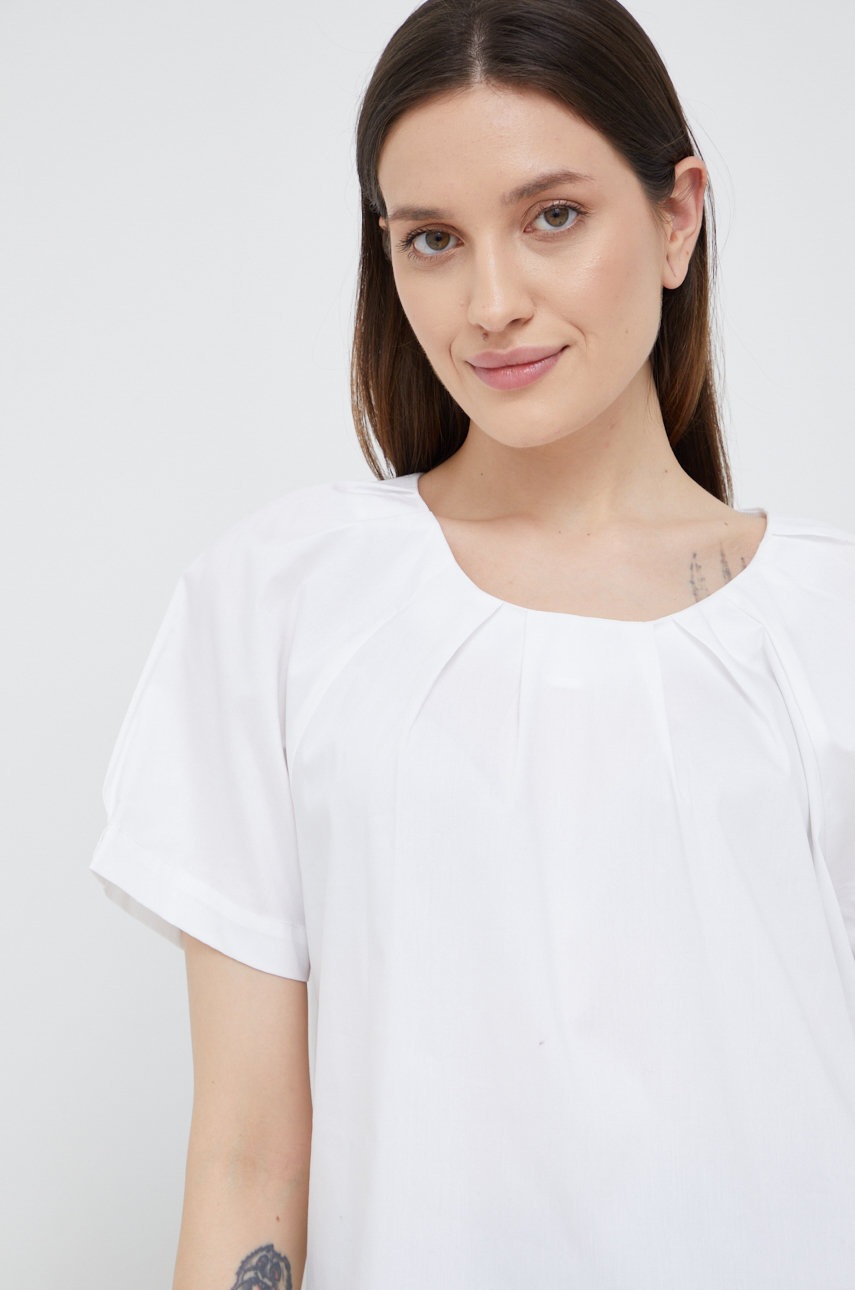 

Блуза Dkny в бяло с изчистен дизайн, Бял