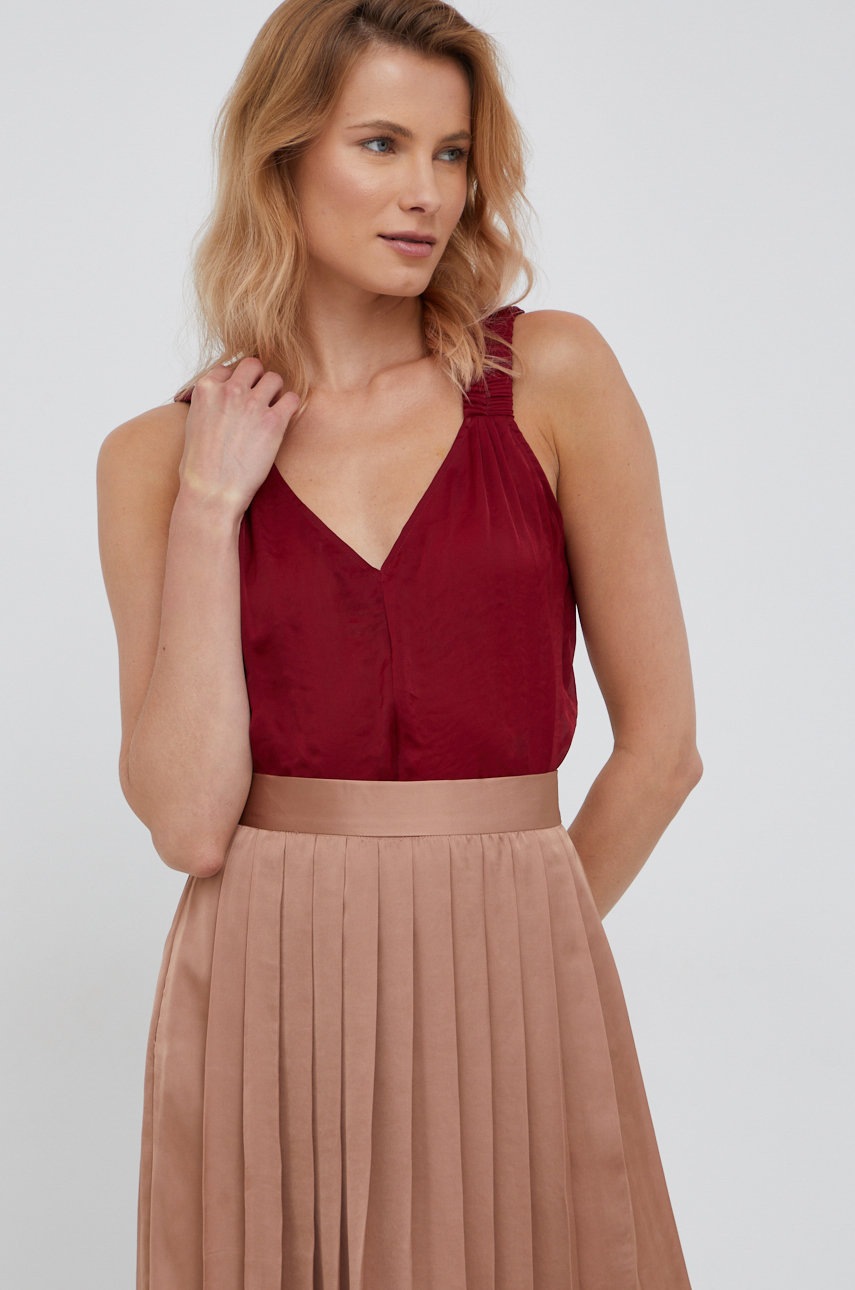 

Блуза Dkny в бордо с изчистен дизайн