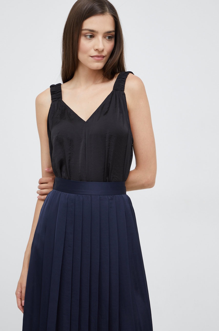 

Блузка Dkny жіноча колір чорний однотонна