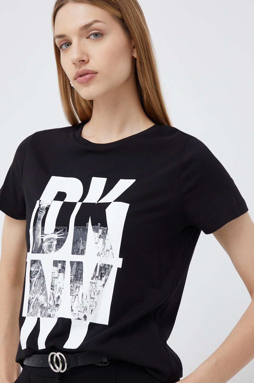 

Тениска Dkny в черно, Черен