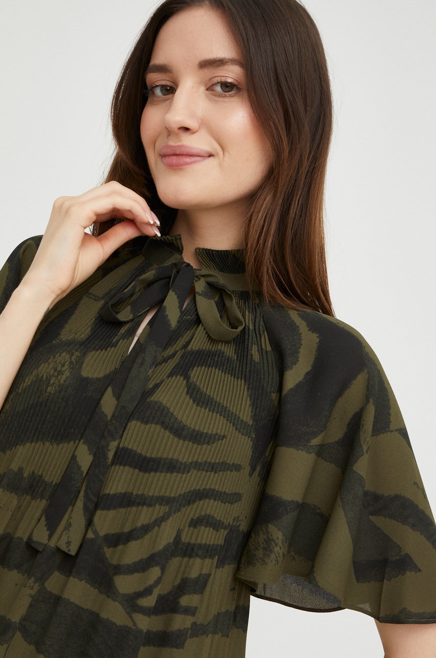 

Блуза Lauren Ralph Lauren в зелено с десен, Зелен