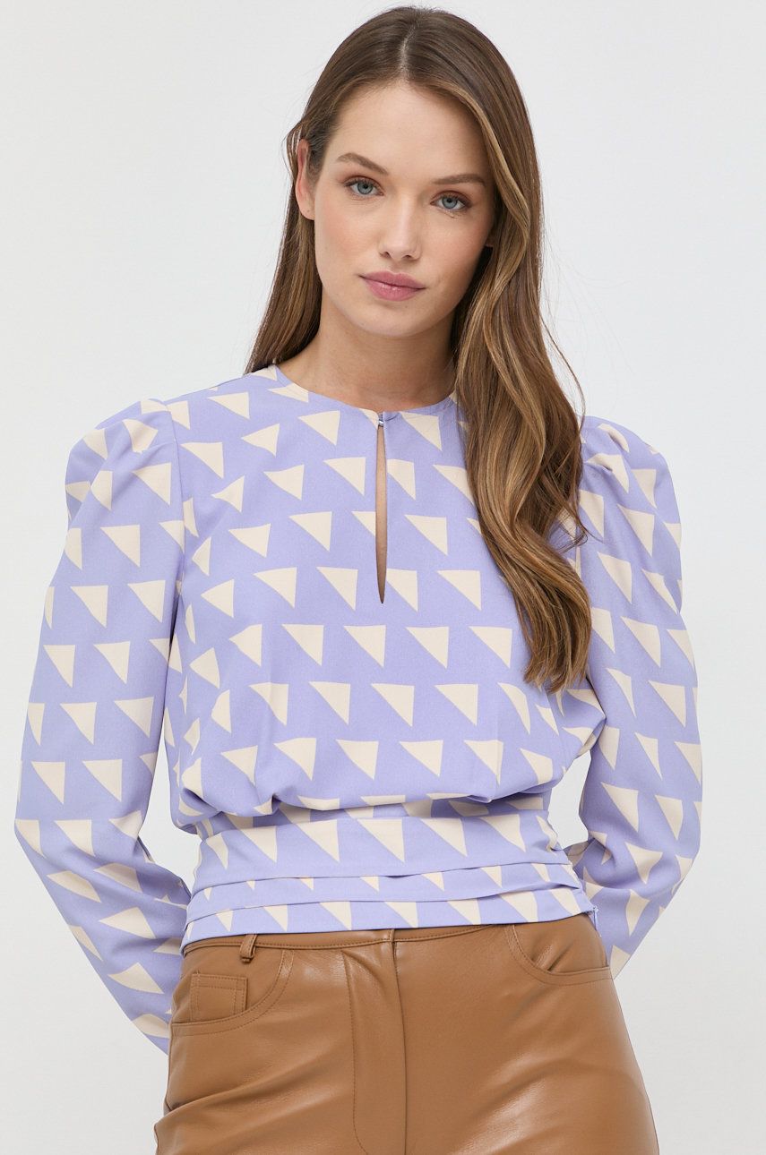 Twinset bluzka damska kolor fioletowy wzorzysta