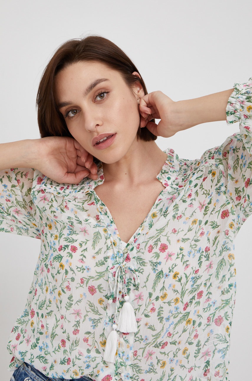 

Риза Pepe Jeans дамска в бяло, Бял
