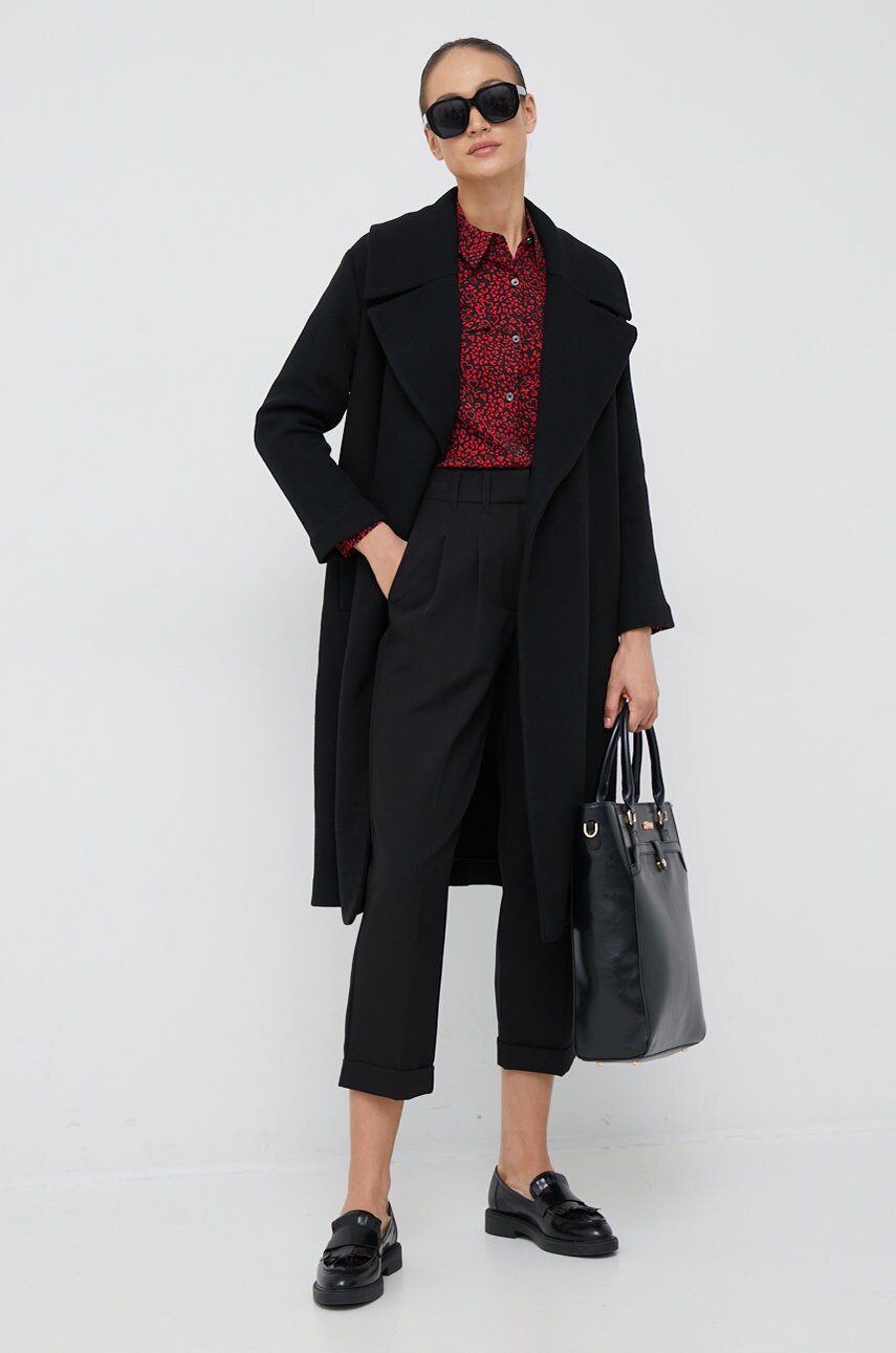 

Сорочка Dkny жіноча колір червоний regular класичний комір