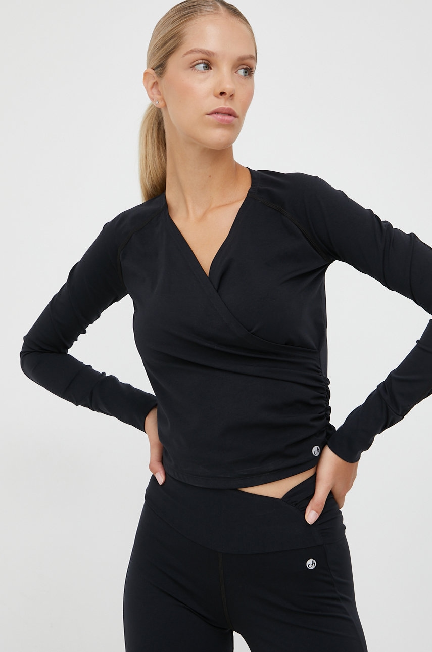 Deha Longsleeve Femei, Culoarea Negru