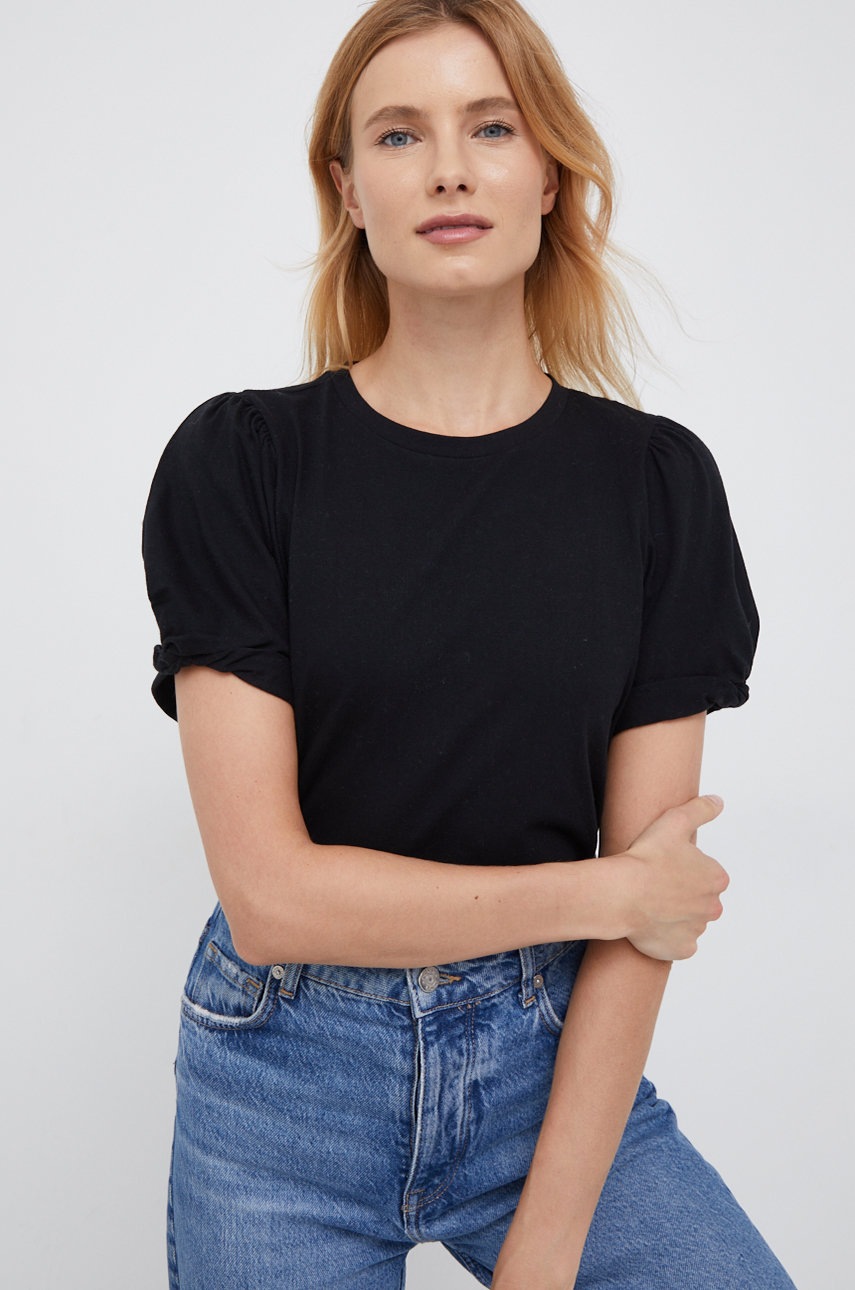 

Памучна тениска GAP в черно, Черен