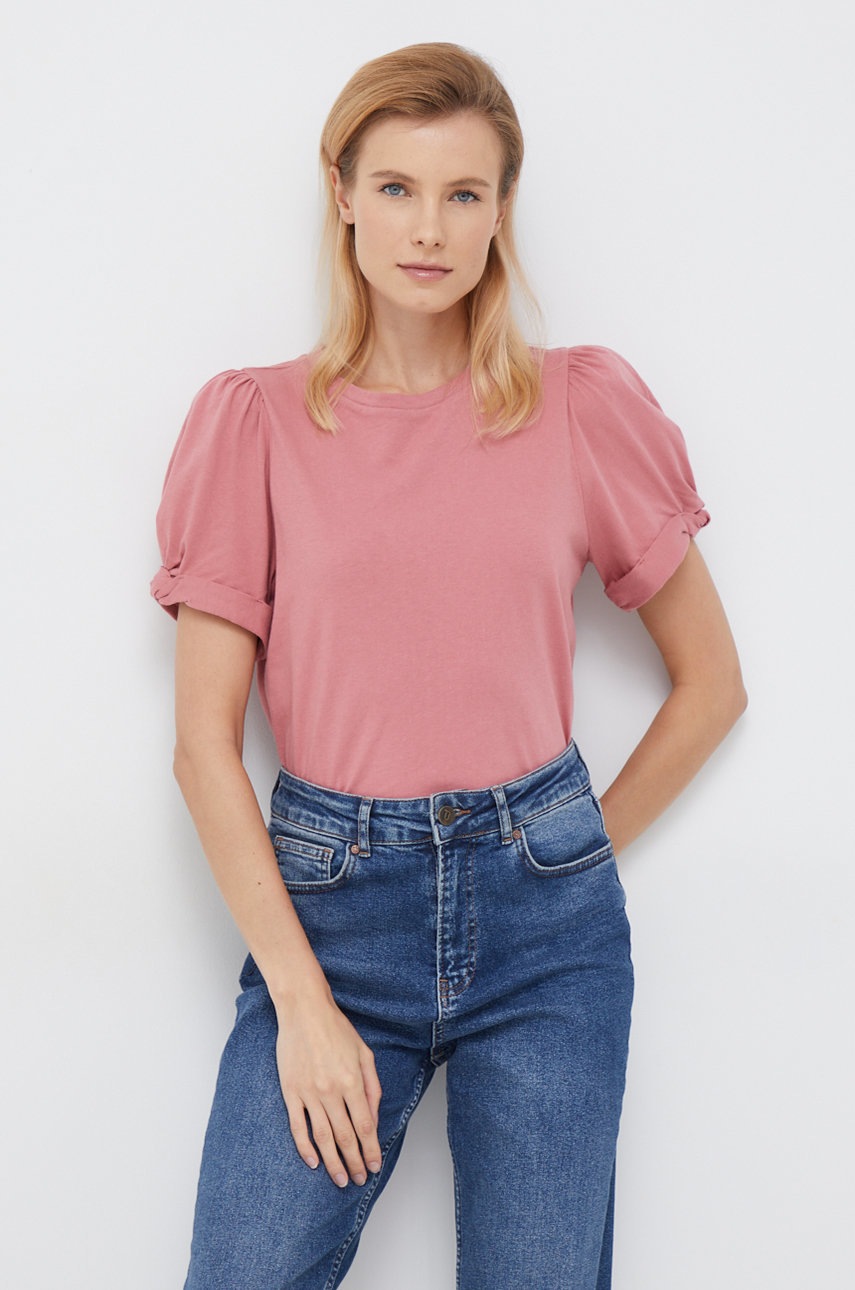 

Памучна тениска GAP в розово, Розов
