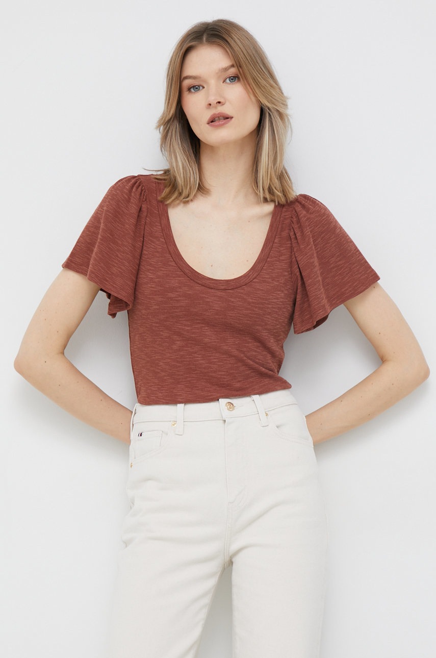 

Тениска GAP в кафяво, Кафяв