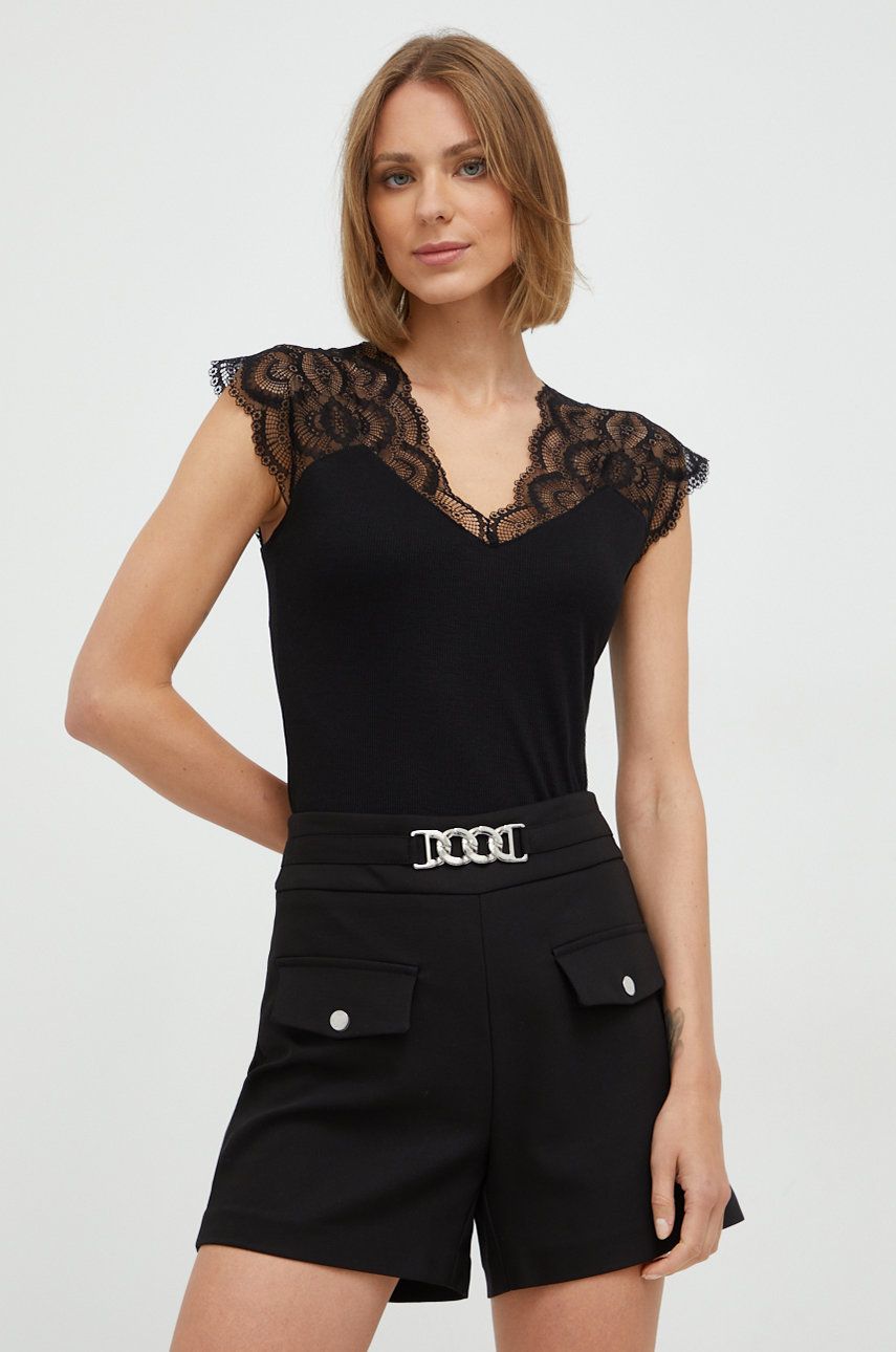 Morgan bluza femei, culoarea negru, neted - Shoppu.ro