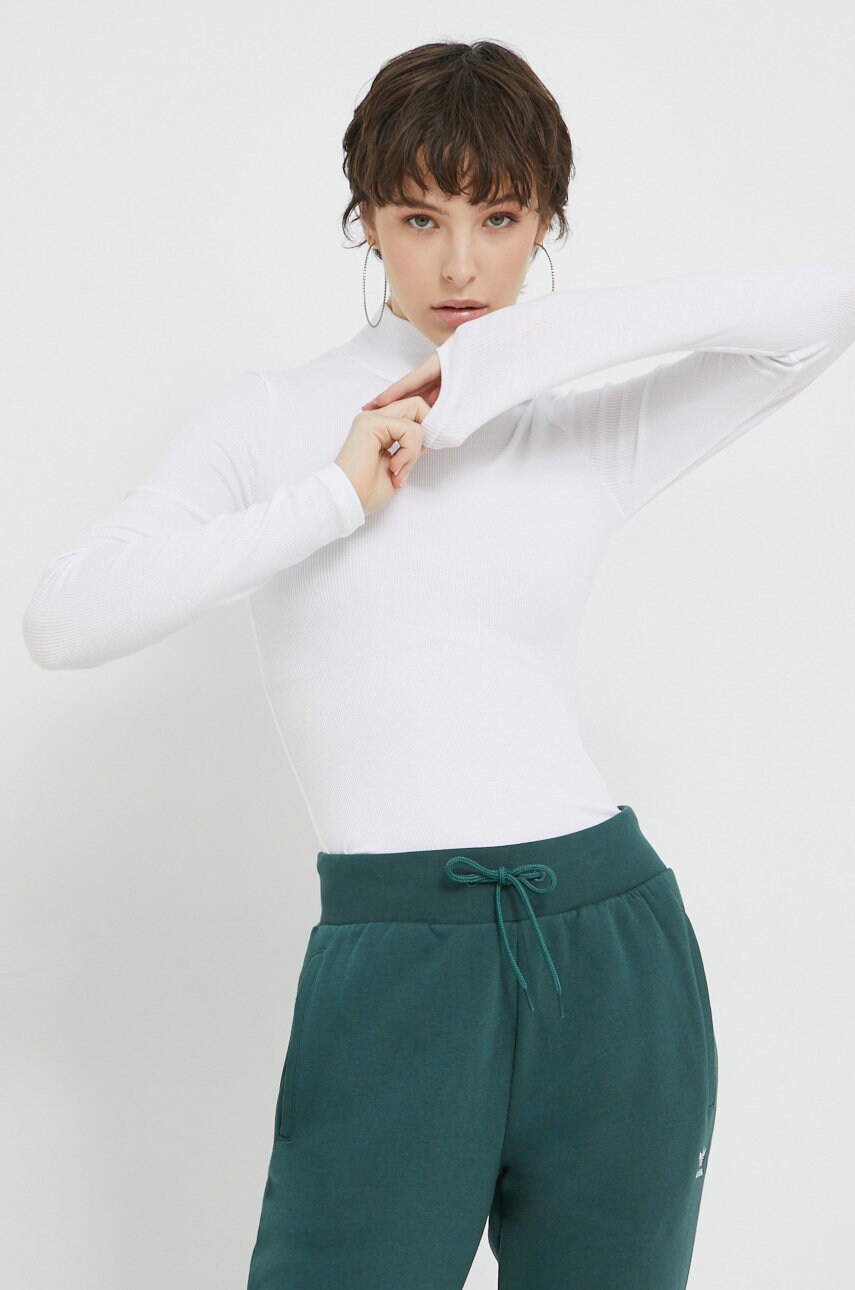 Abercrombie & Fitch bluza femei, culoarea alb, neted