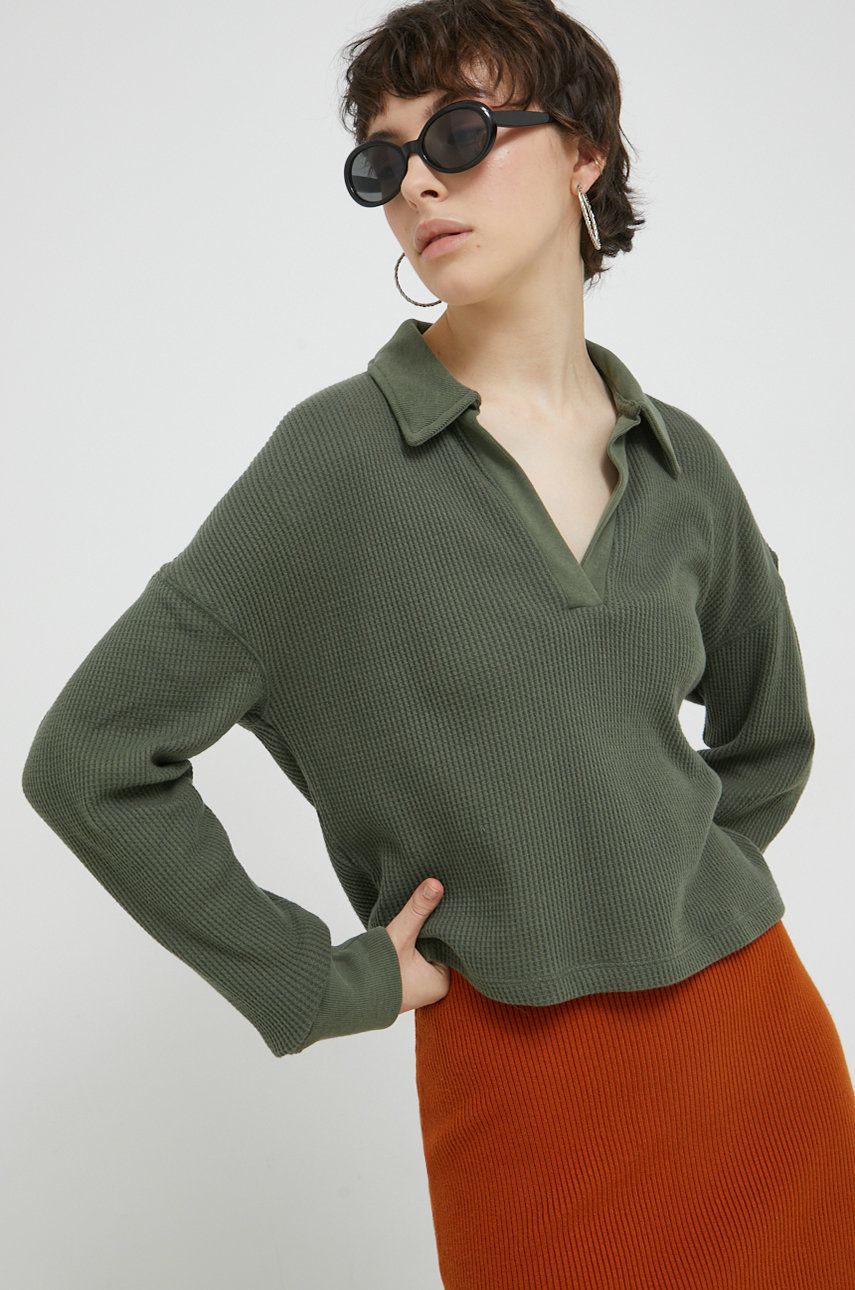 Abercrombie & Fitch pulover femei, culoarea verde Abercrombie imagine noua