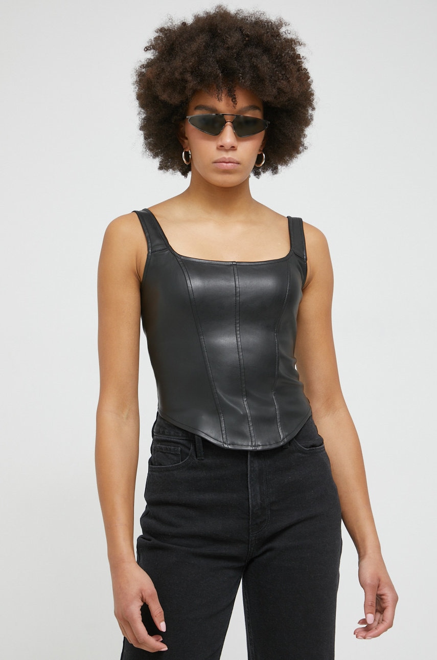 Hollister Co. bluza femei, culoarea negru, neted