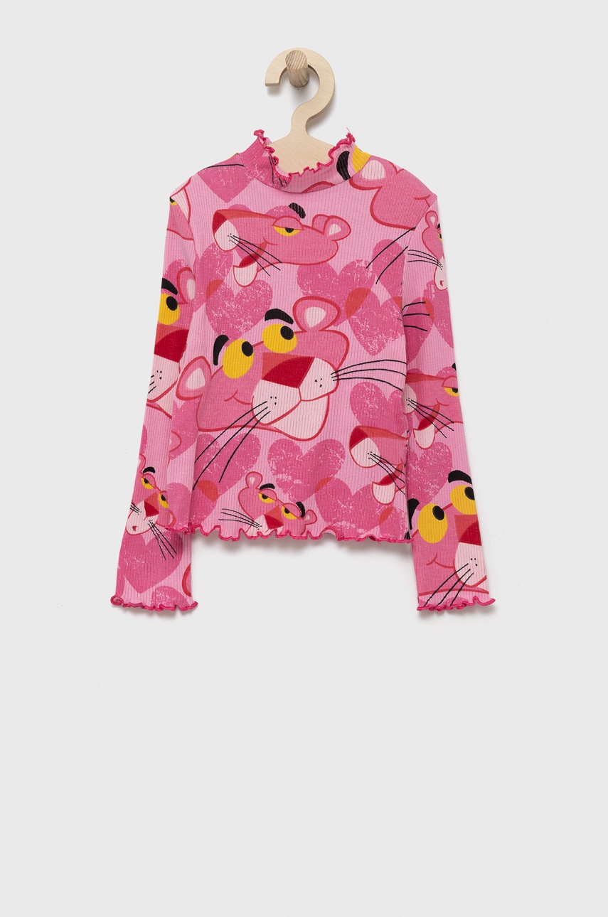 

Дитячий лонгслів Desigual колір рожевий
