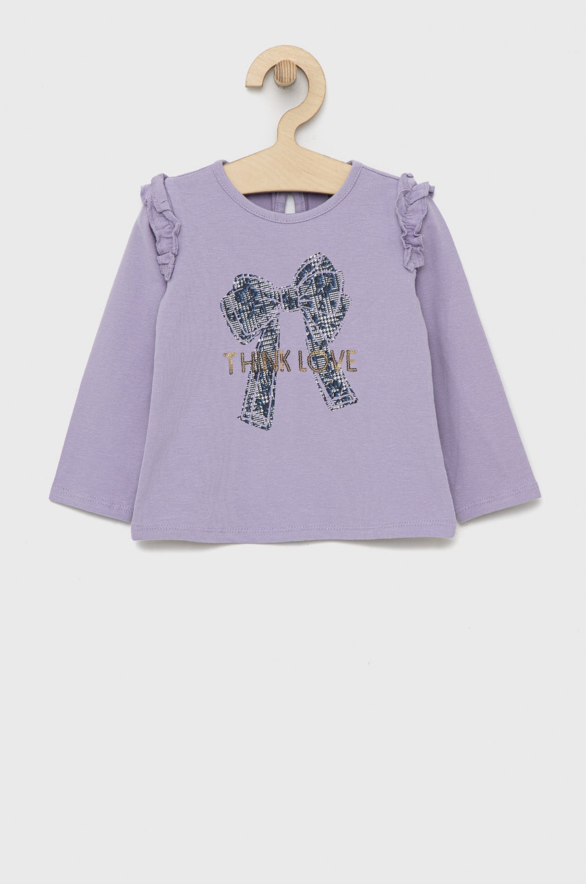 Birba&trybeyond longsleeve bebelusi culoarea violet
