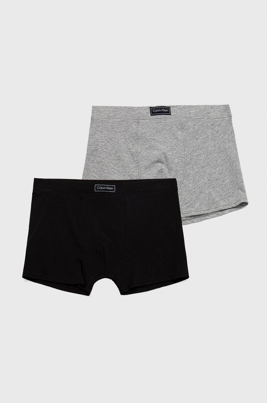 

Детски боксерки Calvin Klein Underwear (2 чифта) в сиво, Сив