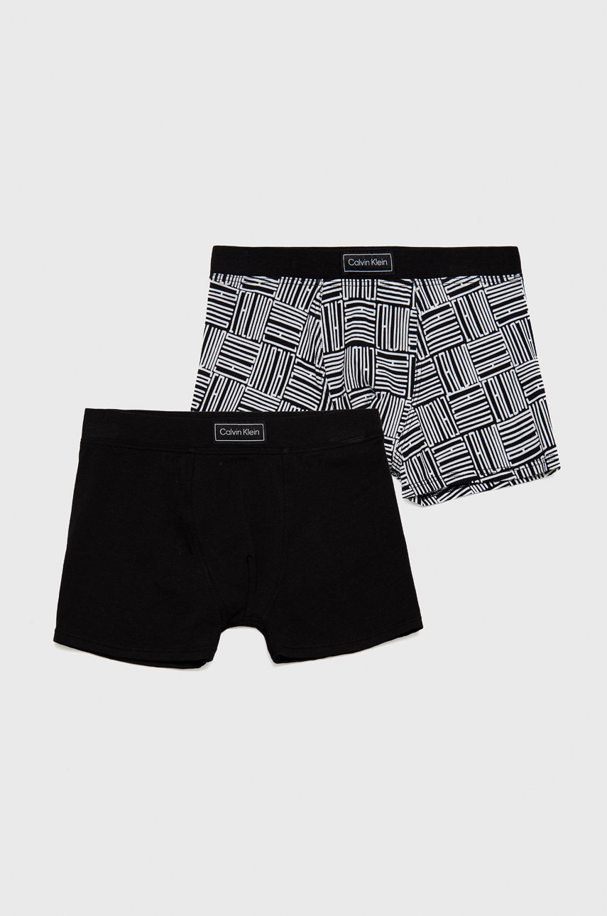

Детски боксерки Calvin Klein Underwear (2 чифта) в черно, Черен