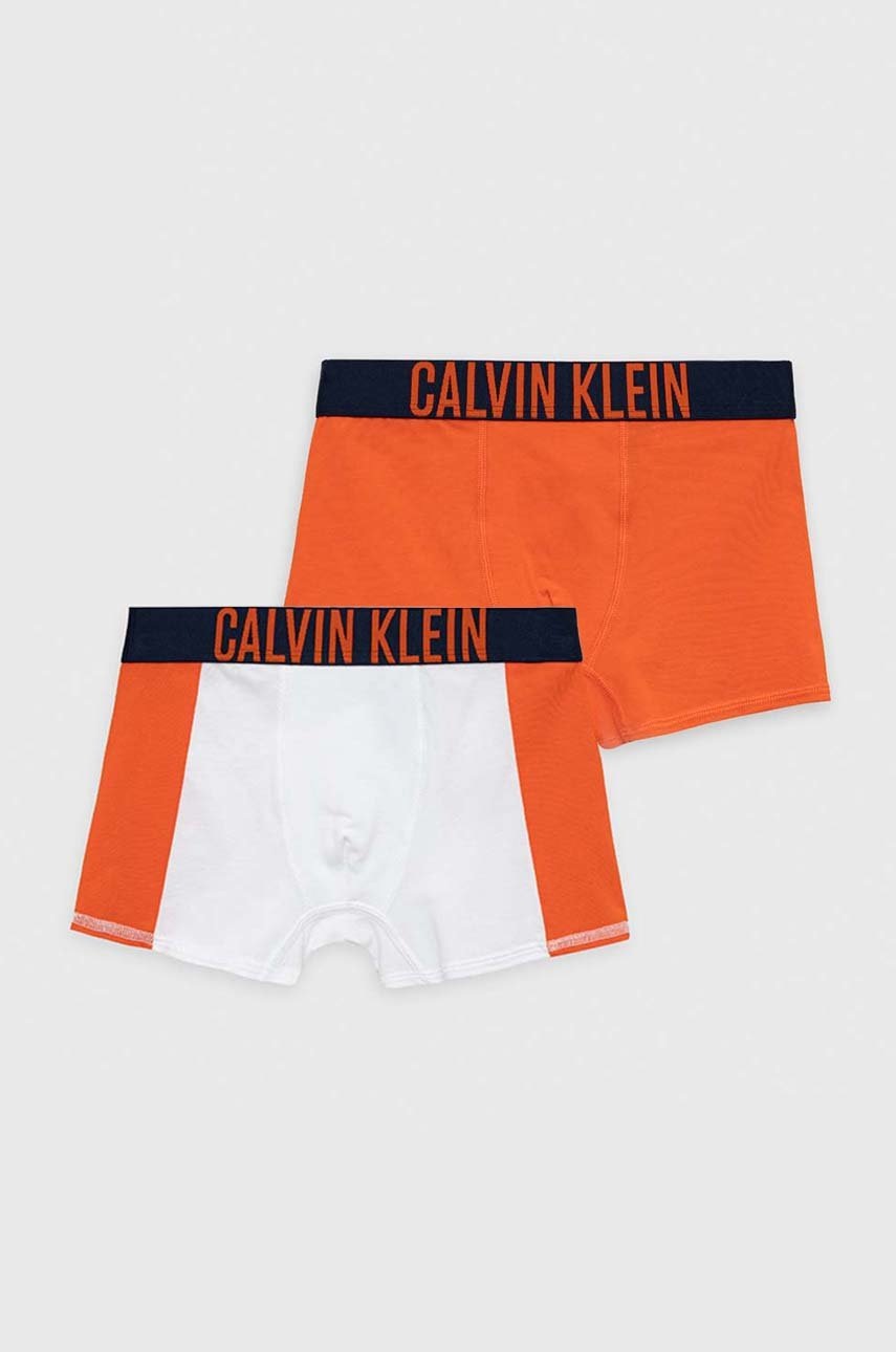 

Детски боксерки Calvin Klein Underwear 2 чифта в оранжево, Оранжев