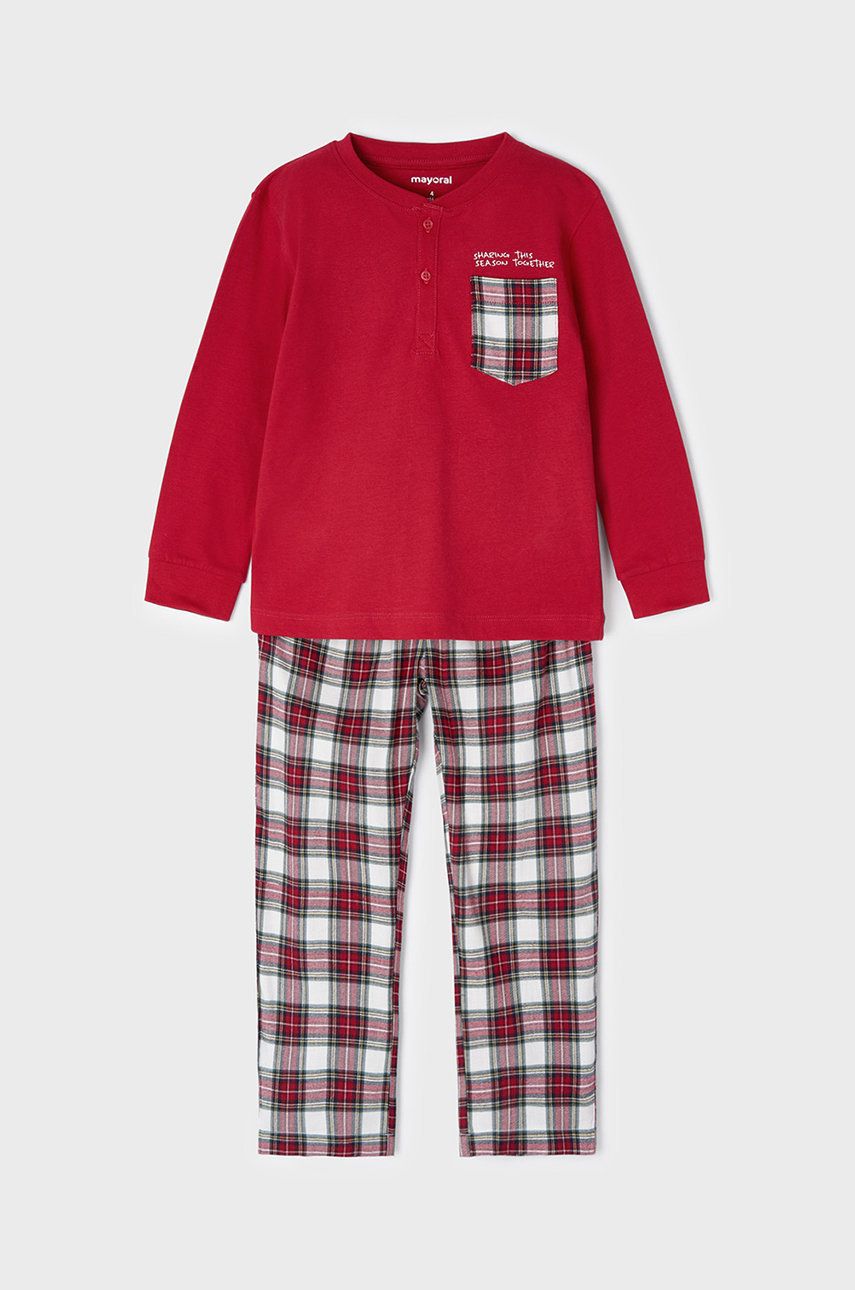 Mayoral pijama copii culoarea rosu, modelator