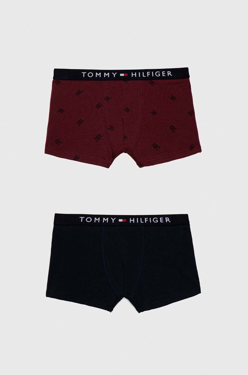 Tommy Hilfiger bokserki dziecięce 2-pack kolor bordowy