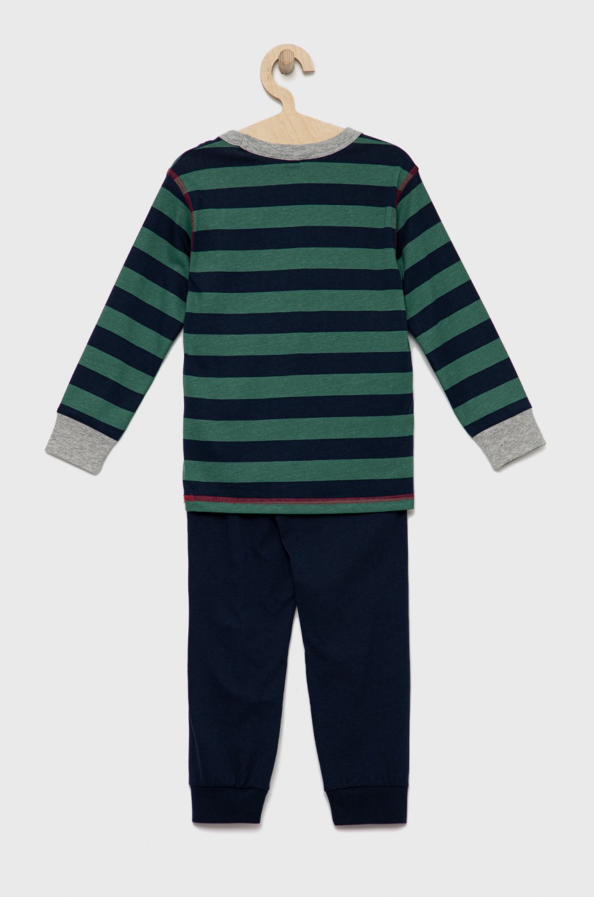 

Дитяча бавовняна піжама United Colors of Benetton колір синій візерунок