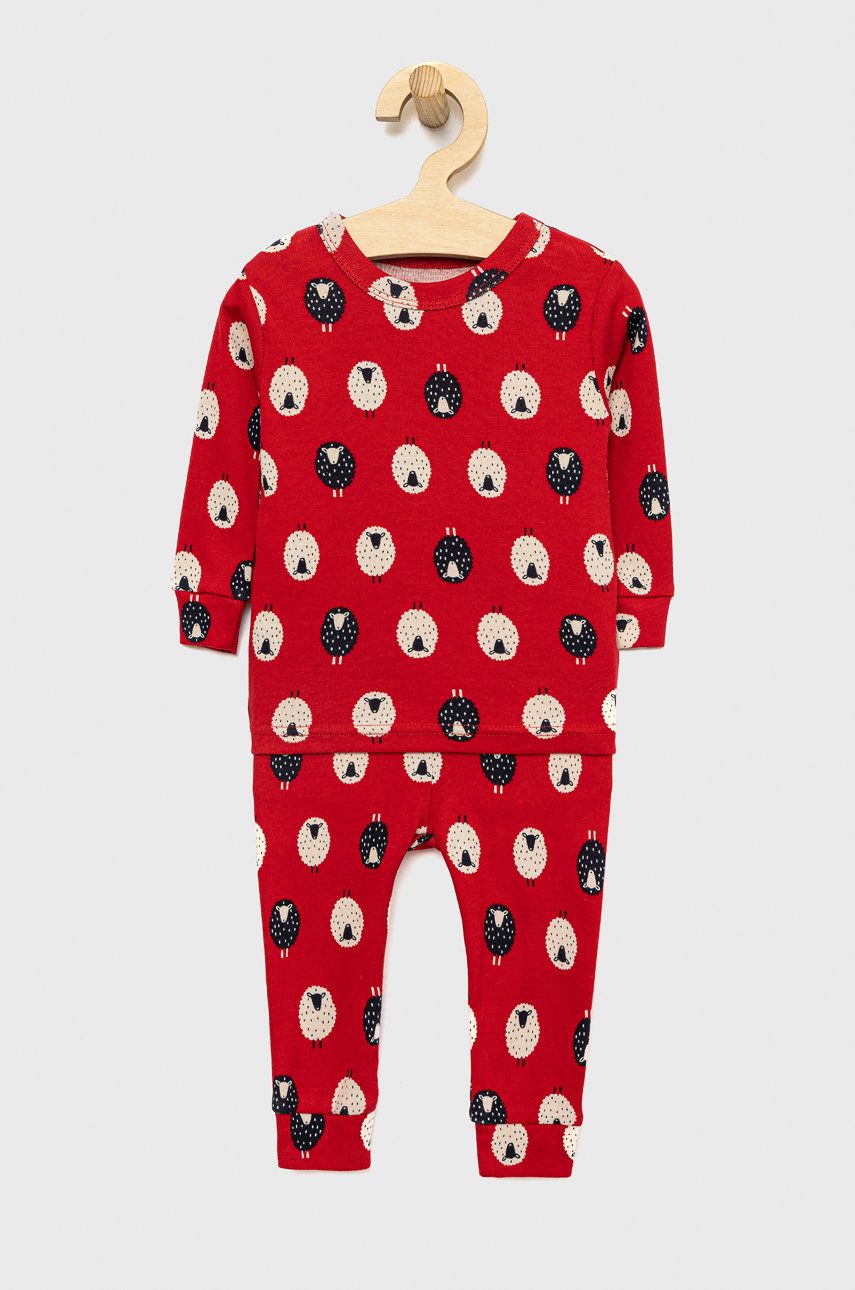 Dětské bavlněné pyžamo GAP červená barva - červená -  100% Bavlna