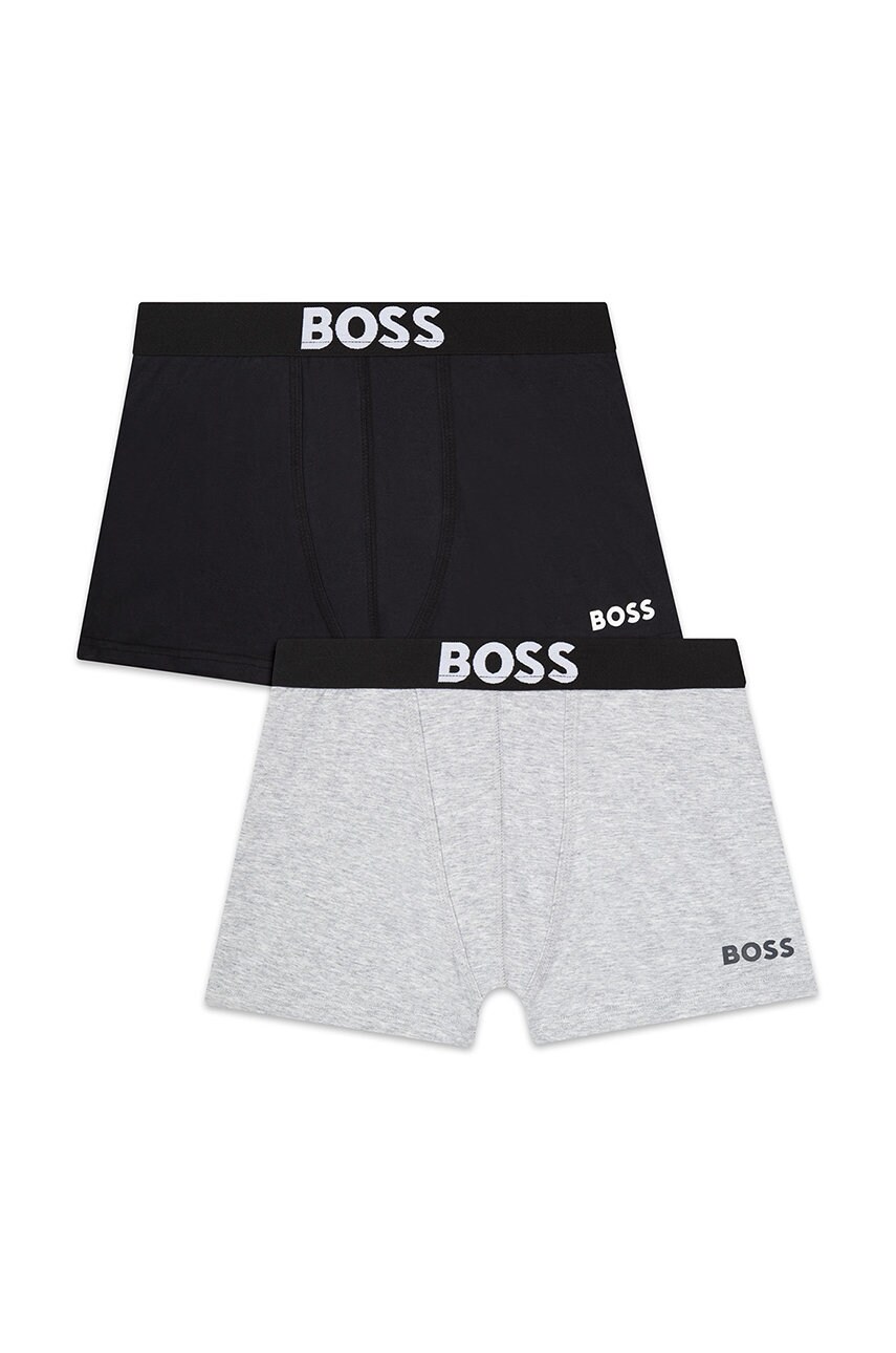 

Детски боксерки BOSS (2 чифта) в черно, Черен