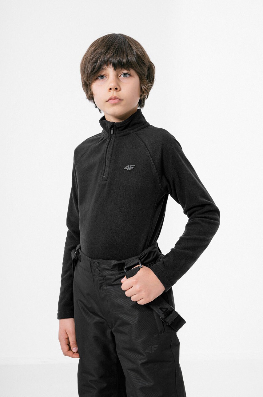 4F bluza copii culoarea negru