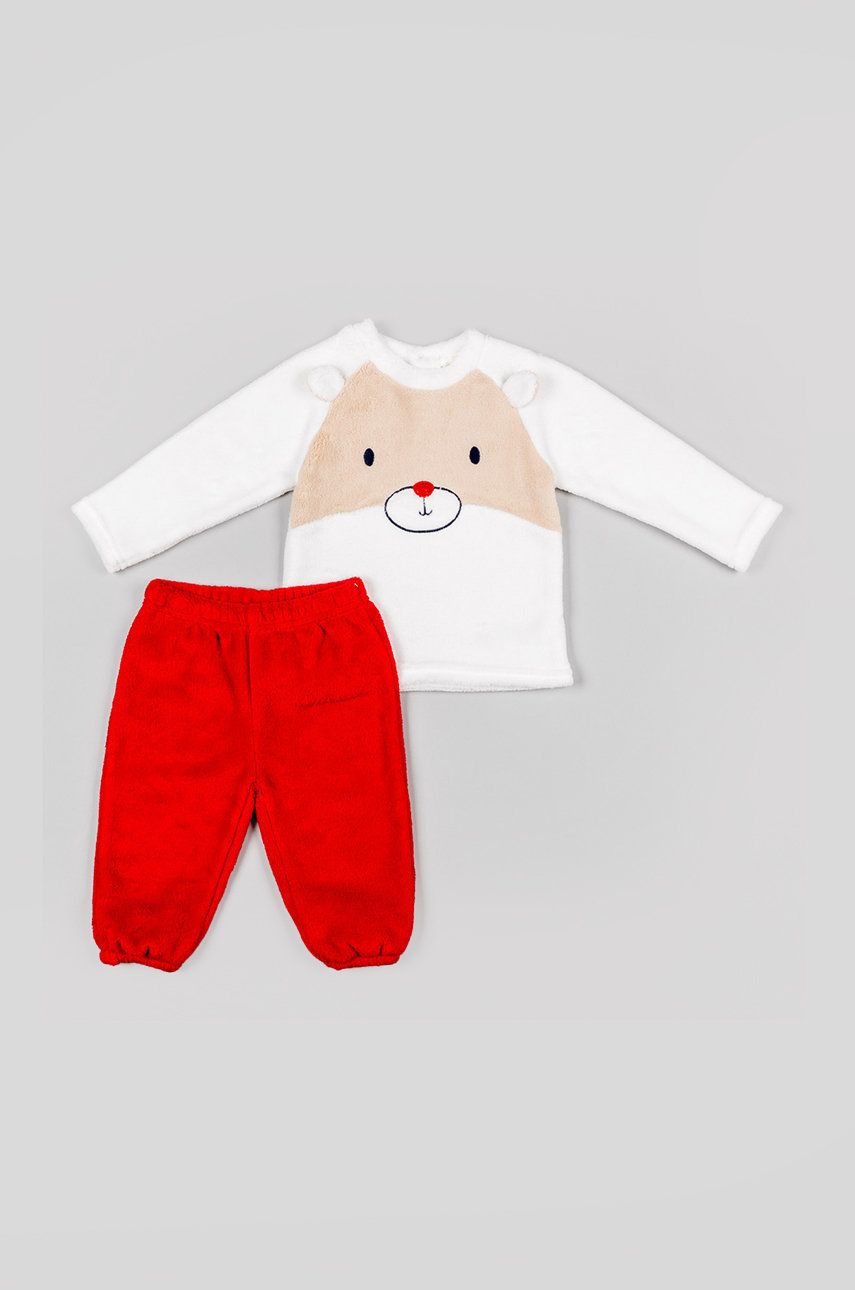 Zippy Pijama Copii Culoarea Rosu, Cu Imprimeu