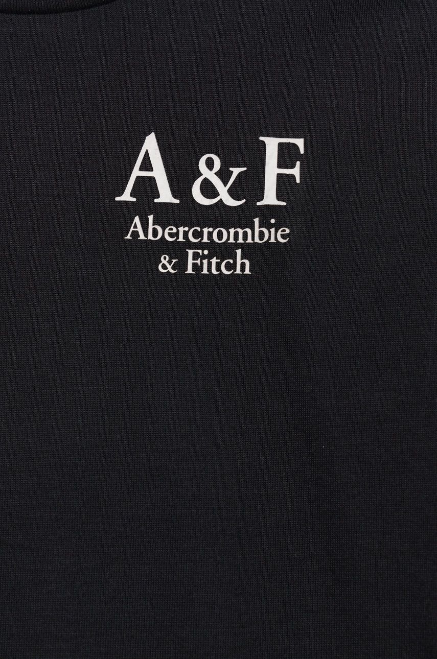 Abercrombie & Fitch Pijama Copii Culoarea Negru, Neted