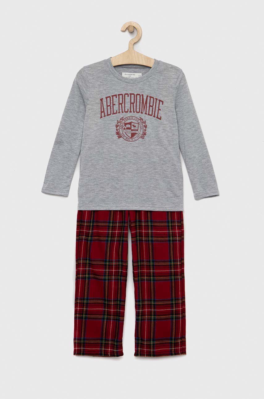 Abercrombie & Fitch pijama copii culoarea rosu, modelator