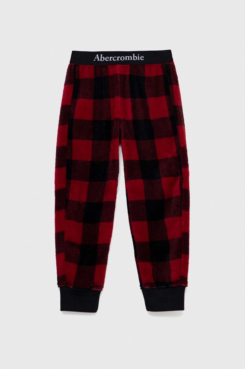 Levně Dětské pyžamové kalhoty Abercrombie & Fitch červená barva