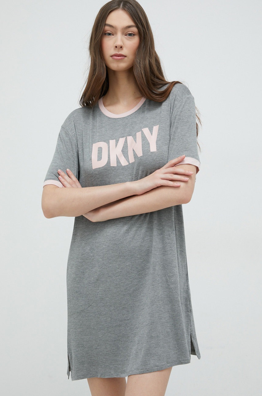 

Нічна сорочка Dkny жіноча колір сірий
