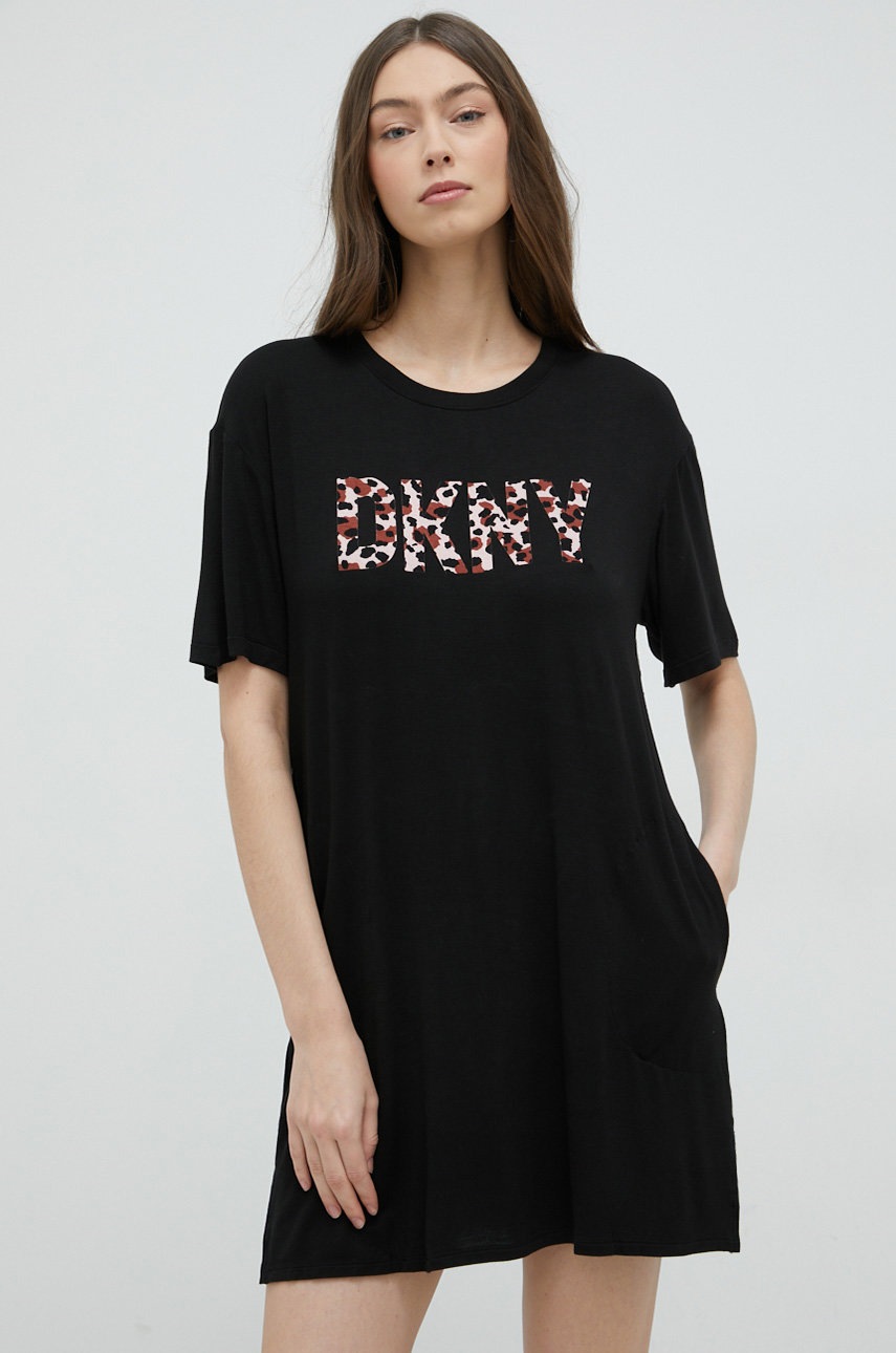 

Нощница Dkny дамска в черно, Черен
